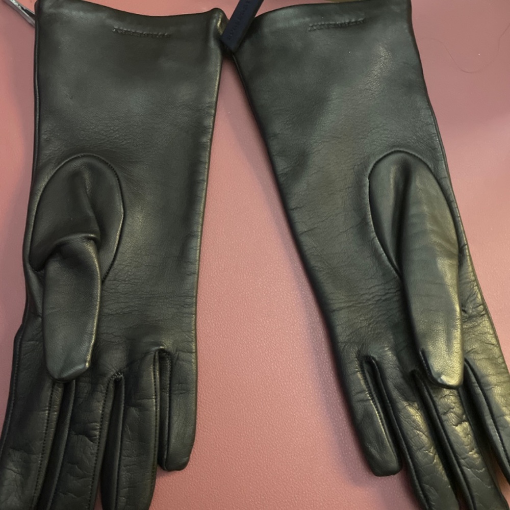 Burberry Black leather gloves - Picture 4 of 6